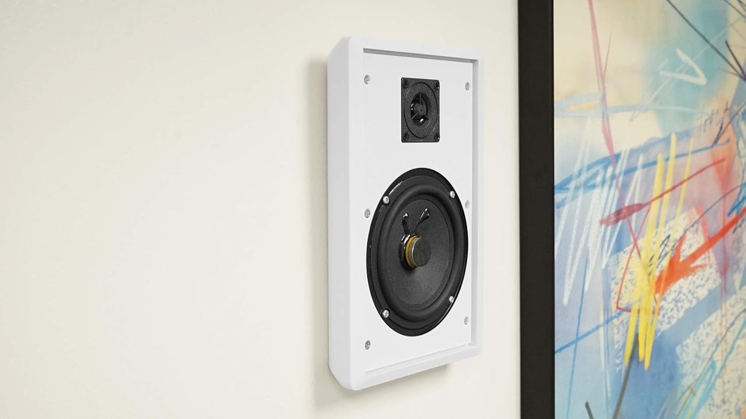 (2) ROCKSLIM WHITE — Wall-Mount Speakers (5.25 in, 240W)