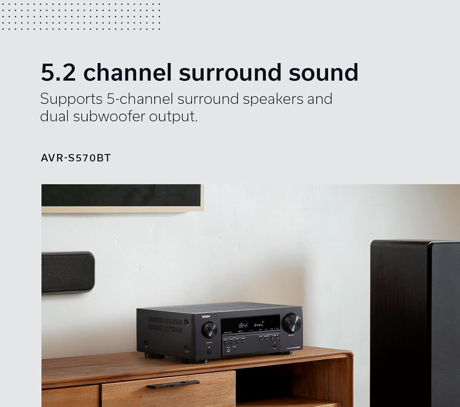 AVRS570BT — Denon AVR-S570BT AV Receiver (5.2 Channel, 8K)