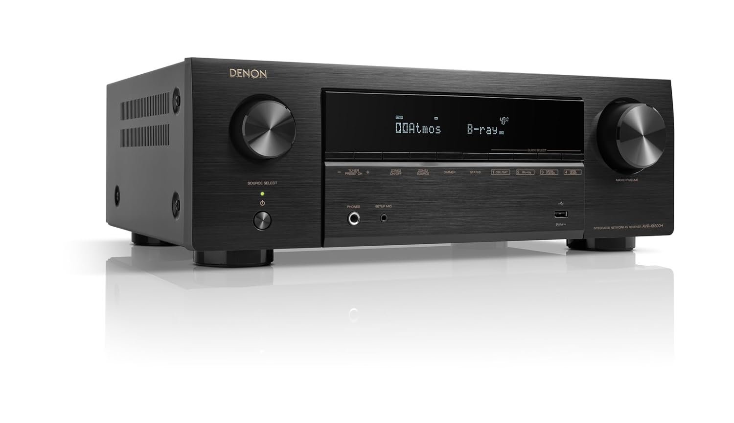 AVRX1800H — Denon 7.2-Channel AV Receiver (80W/Ch, HEOS)