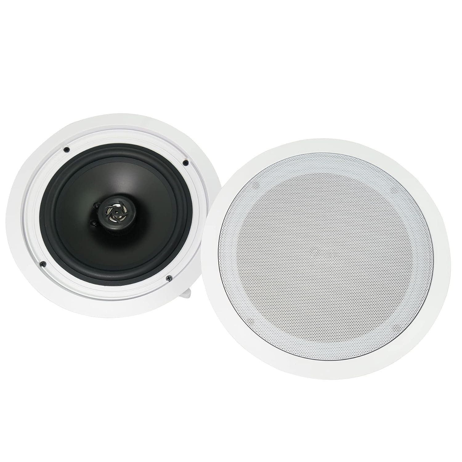 CC80T White — Rockville 8in In-Ceiling Speaker Pair (70V)