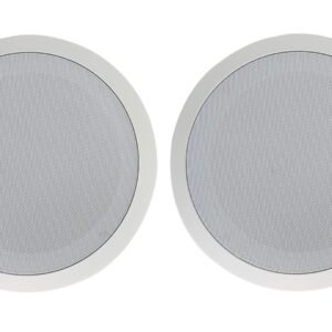 CC80T White — Rockville 8in In-Ceiling Speaker Pair (70V)