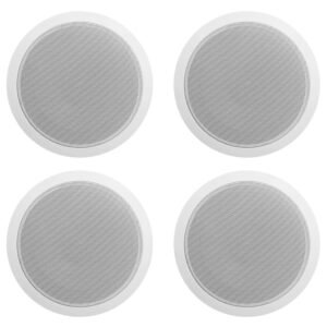 CCL6T WHITE — Rockville 6in 70V Commercial Ceiling Speakers (4-Pack)