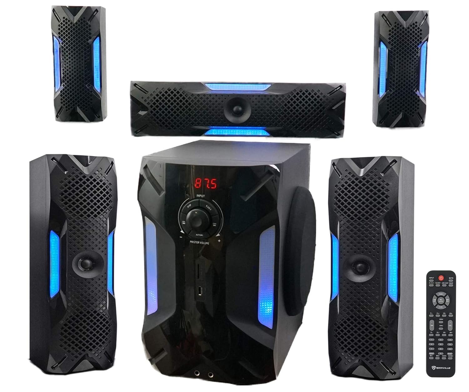 HTS56 — Rockville 5.1 Channel Home Theater System (1000W)