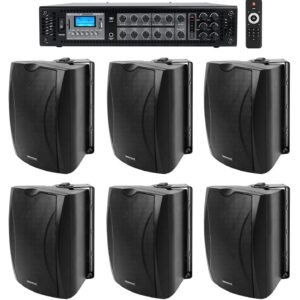 RCS180-6+(6) WET-6B — Rockville Commercial Audio (6-Zone 180W 70V)
