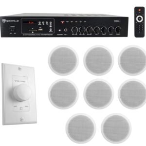 RCS80-1+(2) CCL6T WHITE+VOL70100 — Commercial Audio Bundle (60W,8x6in)