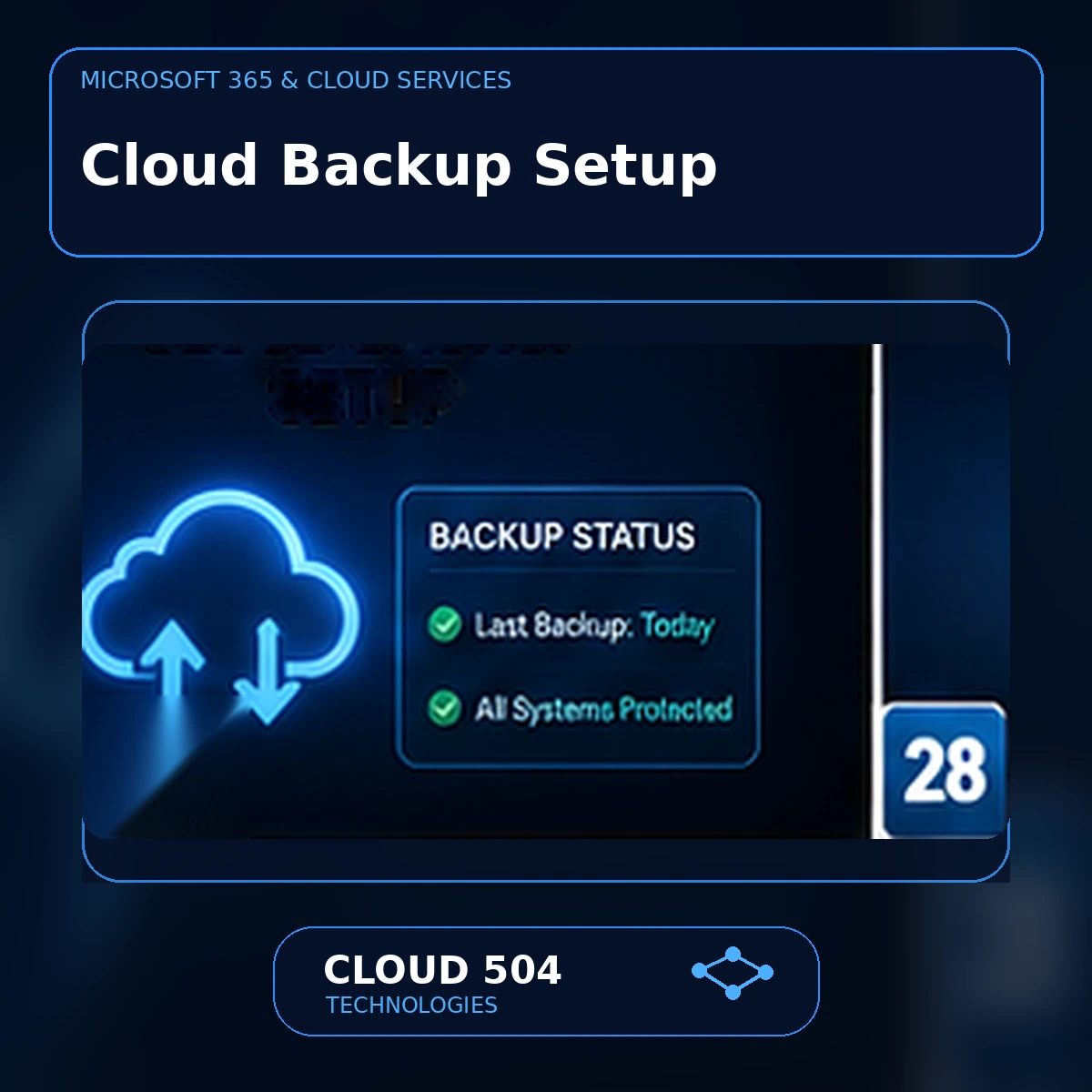 Cloud Backup Setup service graphic from Cloud 504 Technologies