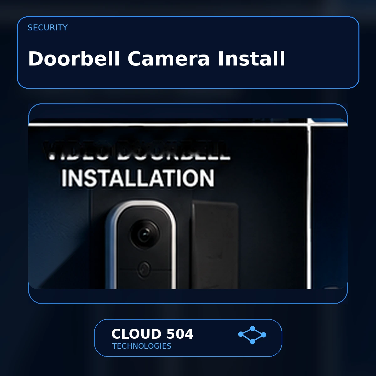 Doorbell Camera Install service graphic from Cloud 504 Technologies