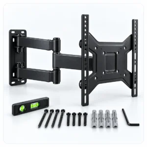 Conference Room A/V Setup TV display mounting hardware and tools