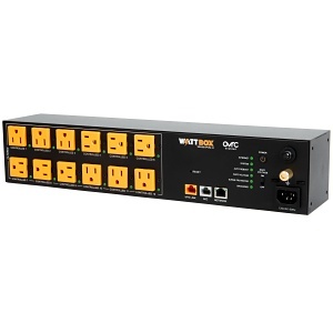 CyberPower RKBS15S2F12R Rackbar Surge Protector WattBox WB-800-IPVM-12 800 Series IP Power Conditioner, 12-Individually Controlled and Metered Outlets - Cloud 504 Technologies